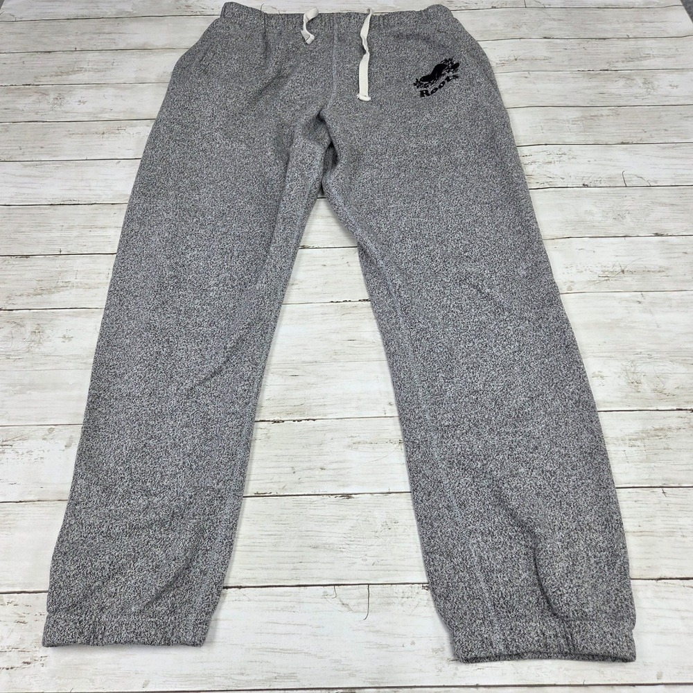 Roots Salt and Pepper Jogger Sweatpants Mens Medium Grey Marl Fleece Pockets